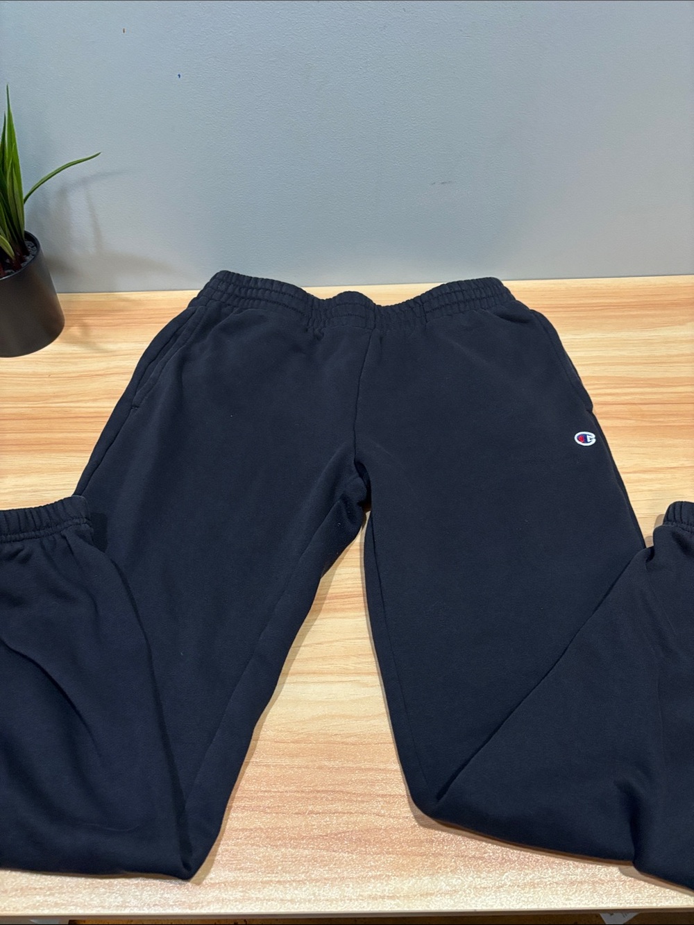 Champion Kids Black Jogger Sweatpants with Logo